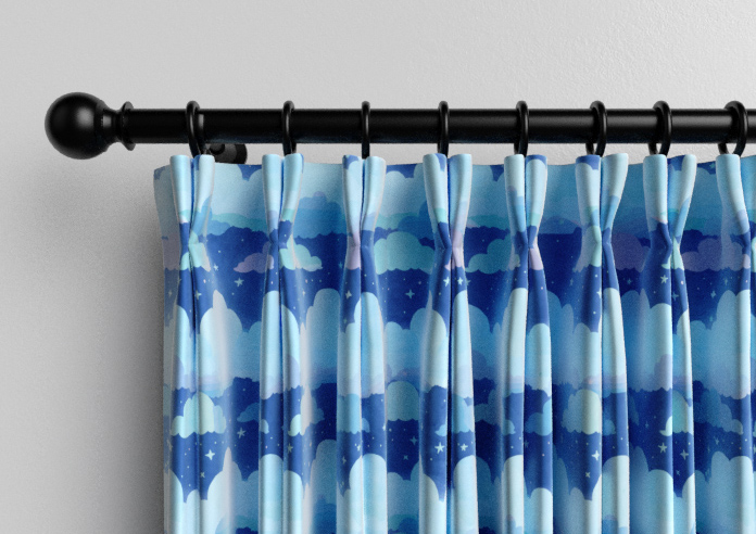 Cloudy Cosmos, Calm Blues - Made to Measure Curtains - Image 10